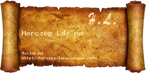 Herczeg Léna névjegykártya